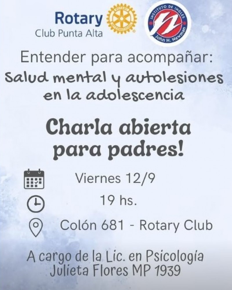 Charla abierta para padres sobre salud mental y autolesiones en la adolescencia