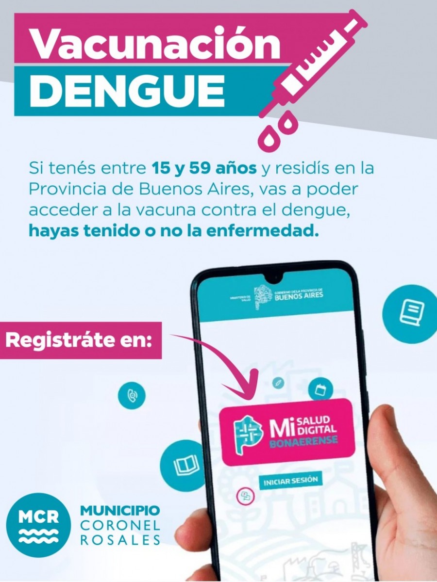 Campa&ntilde;a de vacunaci&oacute;n contra el dengue en Coronel Rosales