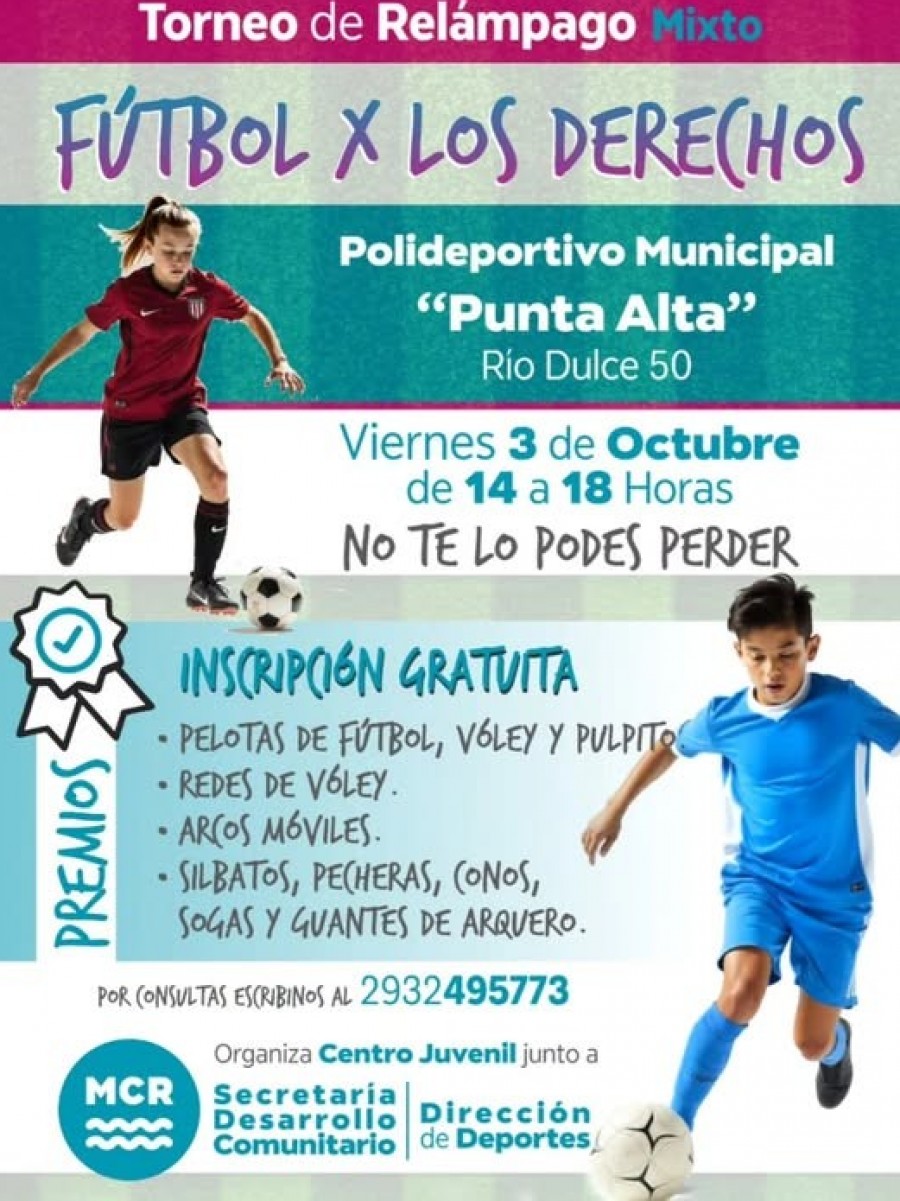 Torneo Rel&aacute;mpago de F&uacute;tbol Mixto Juvenil &ndash; &ldquo;F&uacute;tbol por los Derechos&rdquo;