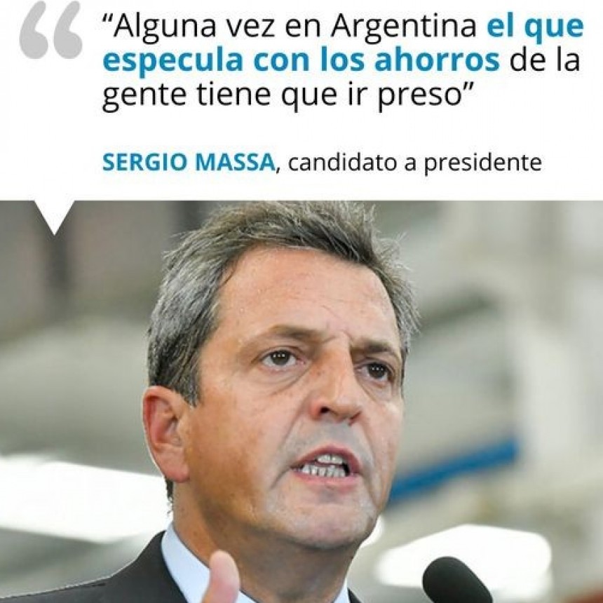 MASSA, SOBRE LA CORRIDA DEL D&Oacute;LAR BLUE: "VOY A METER EN CANA A LOS QUE EST&Aacute;N ESPECULANDO"