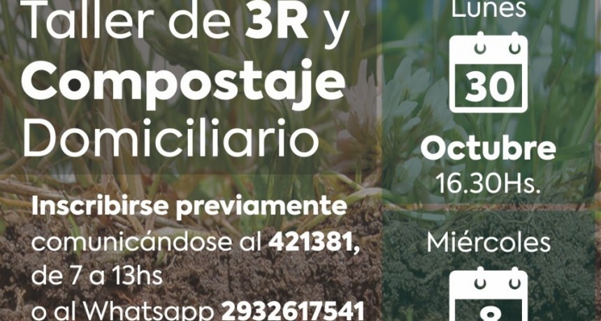 El Municipio brinda nuevos talleres de Compostaje y RCP