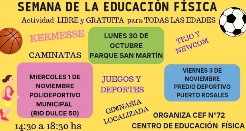 Semana de la Educaci&oacute;n f&iacute;sica en Rosales