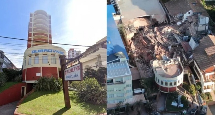 Se derrumb&oacute; un hotel de 10 pisos en Villa Gesell: buscan a 9 personas