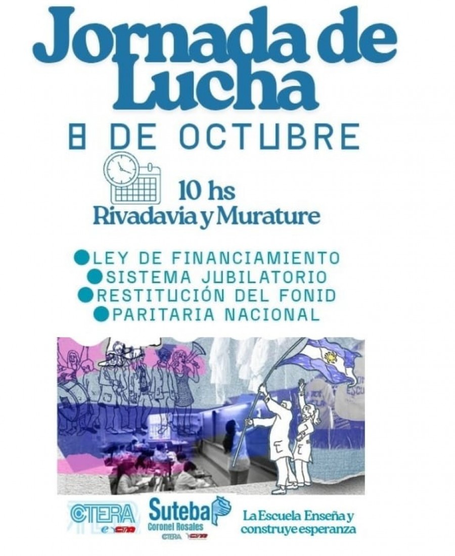 Docentes de Coronel Rosales se suman a la Jornada Nacional de Visibilizaci&oacute;n y Reclamo