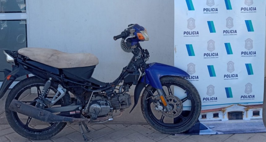 APREHENDIDO POR ENCUBRIMIENTO DE MOTO ROBADA