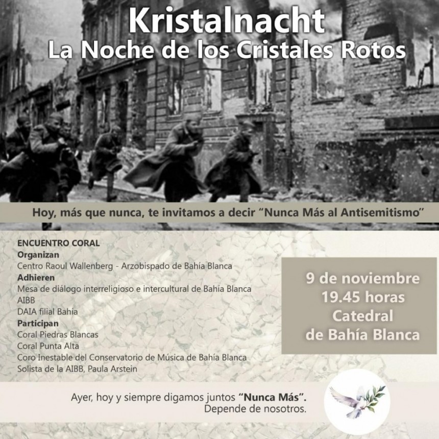 Encuentro coral en Recordaci&oacute;n y Conmemoraci&oacute;n de la Kristallnacht. La noche de los Cristales rotos de 1938 