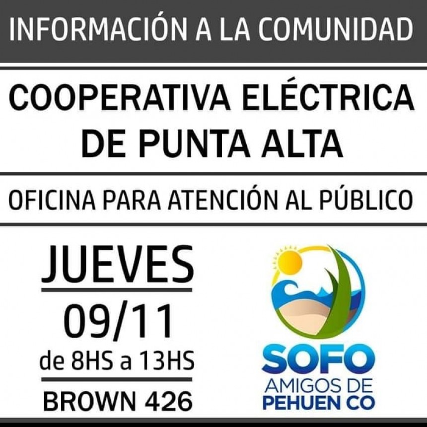 Pehuen Co contara con una oficina de atenci&oacute;n al publico de la CEPA