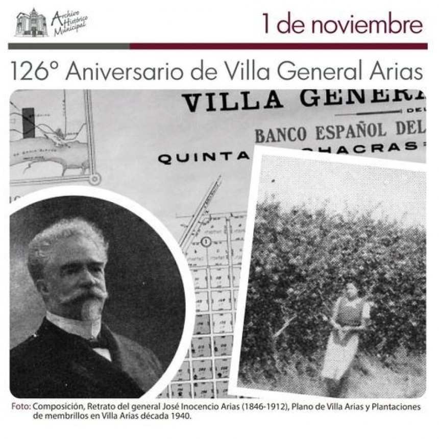 126&ordm; Aniversario de Villa General Arias 1898-1 de noviembre-2024