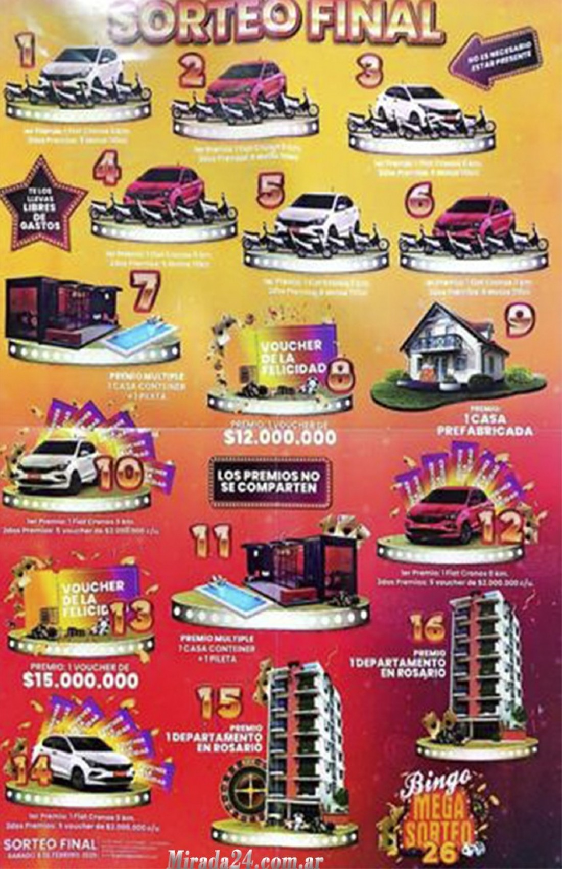 Impresionante bingo millonario del Club Atl&eacute;tico Sporting