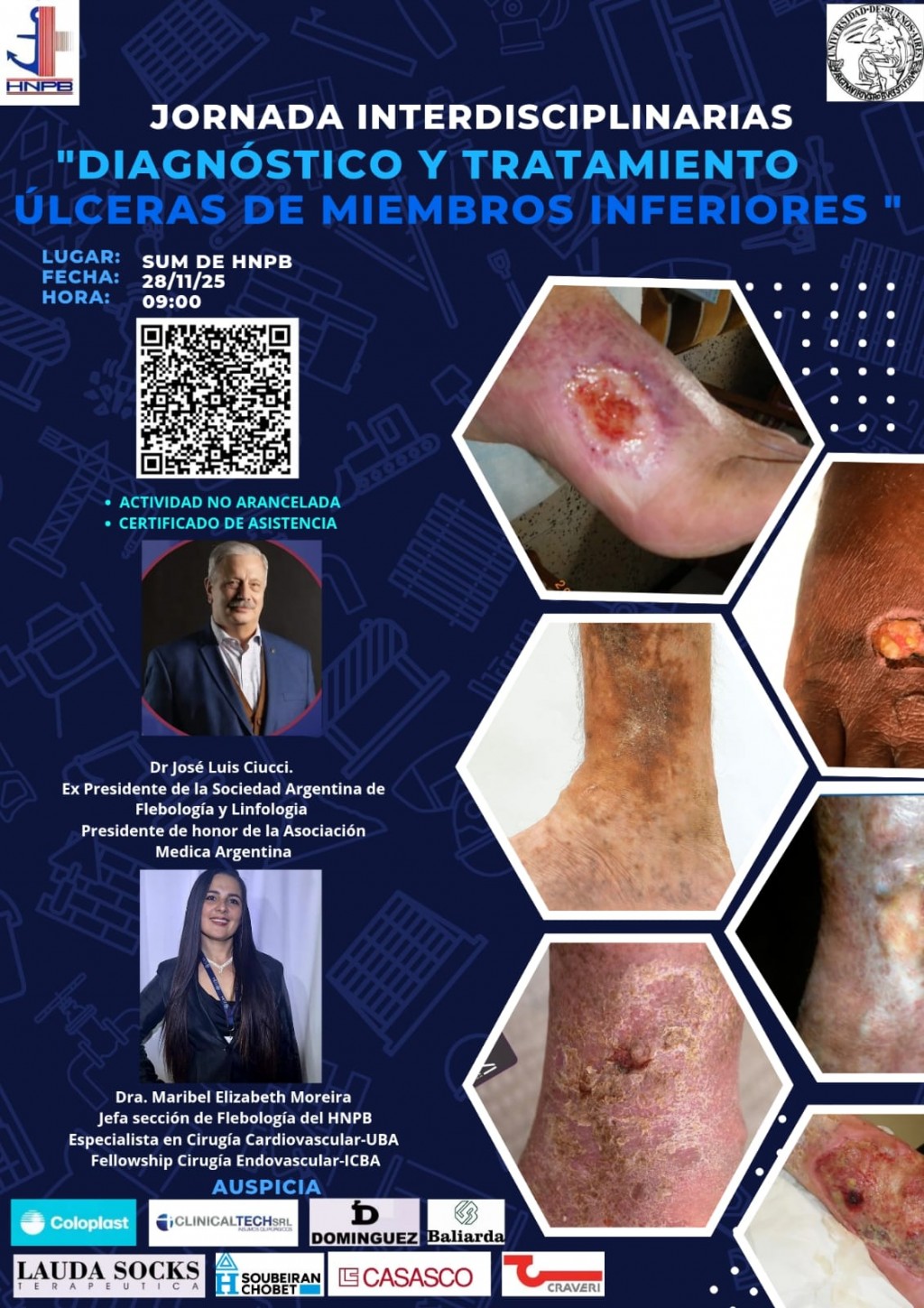 Jornada interdisciplinaria en el HNPB sobre diagnóstico y tratamiento de úlceras en miembros inferiores