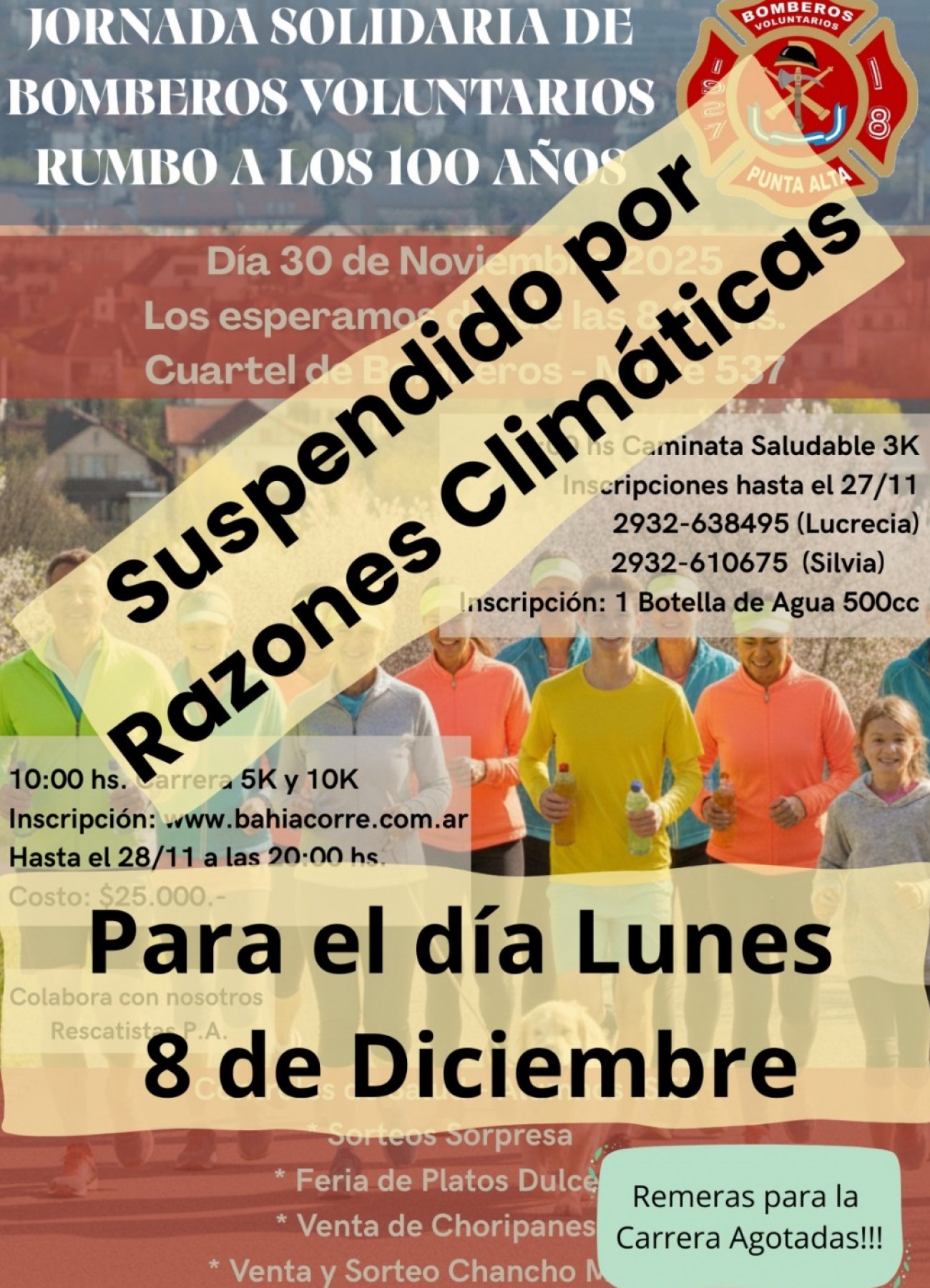 Reprograman carrera por los 100 A&ntilde;os de Bomberos