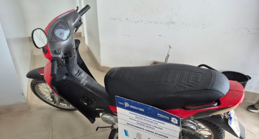 Recuperan una moto robada en ATE V tras tareas investigativas