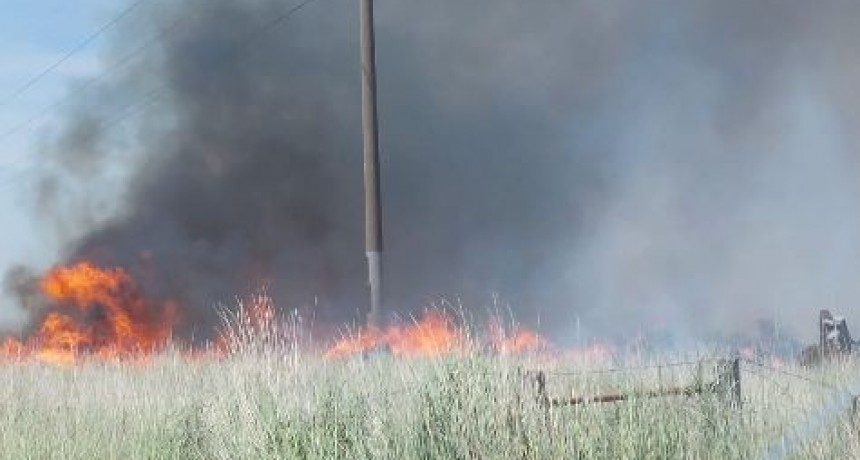 Incendio en la Ruta 249 por la p&eacute;rdida de una rueda