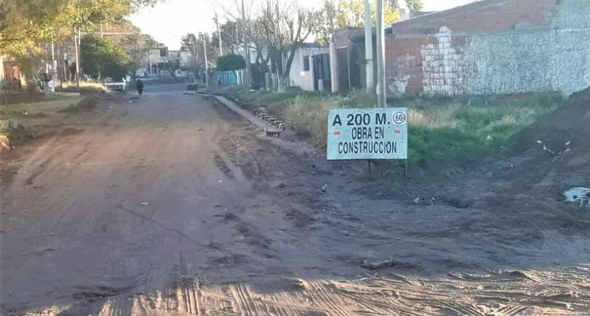 Corte de calles en Nueva Bah&iacute;a para permitir obra de cord&oacute;n cuneta 