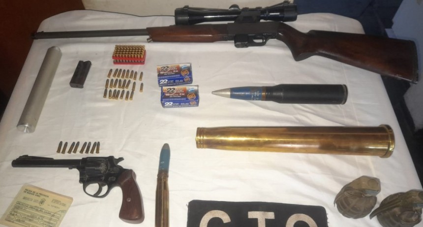 Tenencia ilegal arma de fuego encontrada en allanamiento