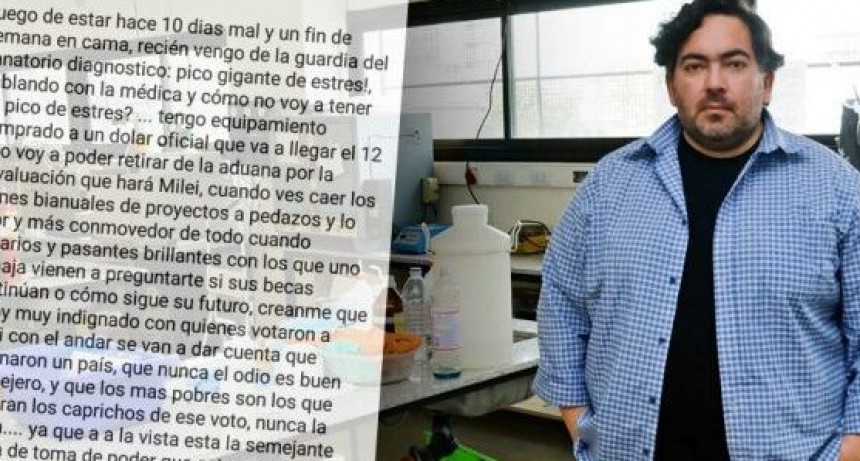 Muri&oacute; angustiado Dami&aacute;n Marino, investigador del Conicet referente de los estudios sobre agrot&oacute;xicos