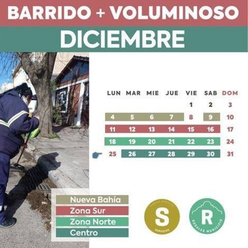 Recolecci&oacute;n de residuos voluminosos y barrido Zona por Zona