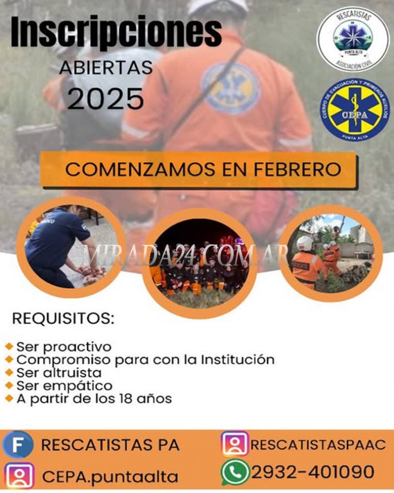 Rescatista Punta Alta llama a Incorporarse a la Organizacion