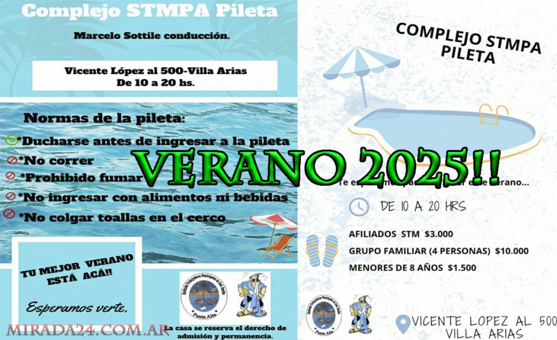 Pileta del Sindicato de trabajadores municipales en Villa Arias
